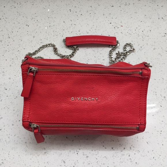 GIVENCHY Red Sugar Goatskin Mini Chain Pandora Bag - Picture 5 of 16